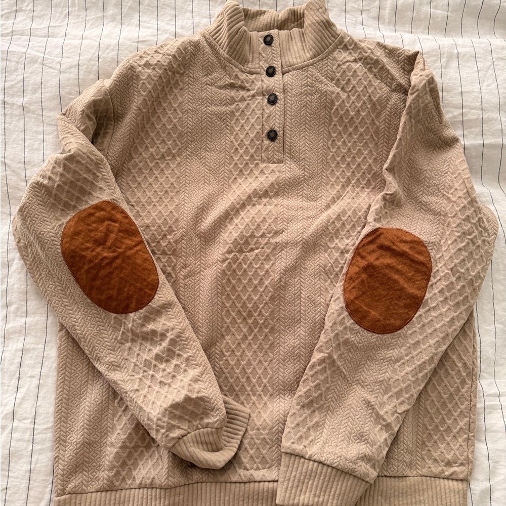 Men's Sweater with Elbow Patches